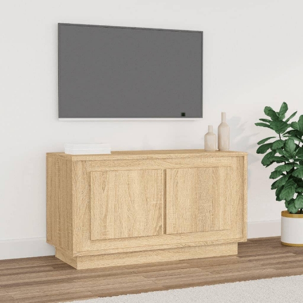 Mobile Porta TV Rovere Sonoma 80x35x45 cm in Legno Multistrato