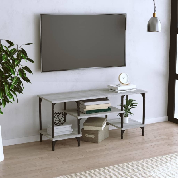 Mobile Porta TV Grigio Sonoma 102x35x45,5 cm Legno Multistrato