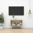 Mobile TV da Parete Rovere Sonoma 37x37x72 cm Legno Multistrato
