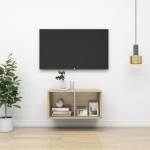 Mobile TV da Parete Rovere Sonoma 37x37x72 cm Legno Multistrato