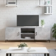 Mobile Porta TV Grigio Cemento 150x30x50cm in Legno Multistrato