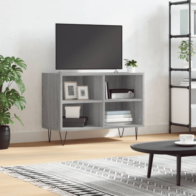 Mobile Porta TV Grigio Sonoma 69,5x30x50cm in Legno Multistrato