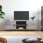 Mobile Porta TV Grigio Sonoma 150x30x50 cm in Legno Multistrato