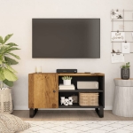 Mobile TV 80x33x46cm Legno Massello Mango e Legno Multistrato