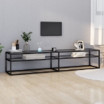 Mobile Porta TV Trasparente 200x40x40,5 cm in Vetro Temperato