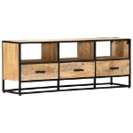 Mobile Porta TV 120x30x45 cm in Legno Massello di Mango