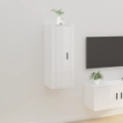 Mobile Porta TV a Parete Bianco Lucido 40x34,5x100 cm