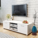 Mobile TV Bianco Laccato Lucido 120x40,3x34,7 cm