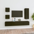 Set di Mobili Porta TV 5 pz Nero in Legno Multistrato