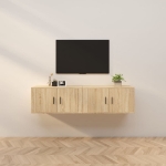 Mobili Porta TV a Parete 2 pz Rovere Sonoma 80x34,5x40 cm