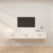 Mobili Porta TV a Parete 3 pz Bianco 80x34,5x40 cm