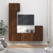 Set Mobili Porta TV 5 pz Rovere Marrone in Legno Multistrato