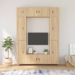 Set Mobili Porta TV 8pz Rovere Sonoma in Legno Multistrato
