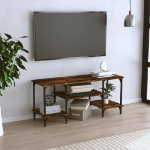 Mobile Porta TV Rovere Fumo 102x35x45,5 cm in Legno Multistrato