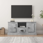 Mobile Porta TV Grigio Cemento 100x35,5x45cm Legno Multistrato