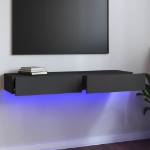 Mobile Porta TV con Luci LED Grigio 120x35x15,5 cm
