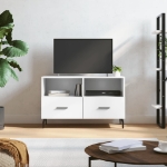 Mobile Porta TV Bianco 80x36x50 cm in Legno Multistrato