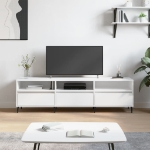 Mobile Porta TV Bianco 150x30x44,5 cm in Legno Multistrato