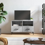 Mobile per TV Grigio Cemento 80x36x50 cm Legno Multistrato