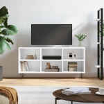 Mobile Porta TV Bianco Lucido 103,5x30x50 cm Legno Multistrato