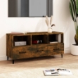 Mobile TV Rovere Fumo 102x35x50 cm in Legno Multistrato