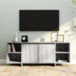 Mobile Porta TV Grigio Sonoma 130x35x50 cm in Truciolato