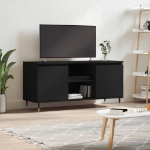 Mobile Porta TV Nero 104x35x50 cm in Legno Multistrato