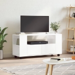 Mobile Porta TV Bianco Lucido 102x34,5x43 cm Legno Multistrato