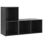 Mobili TV 2 pz Grigi 72x35x36,5 cm in Truciolato
