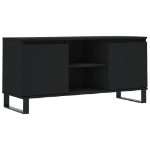 Mobile Porta TV Nero 104x35x50 cm in Legno Multistrato