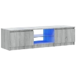 Mobile Porta TV con Luci LED Grigio Sonoma 140x40x35,5 cm