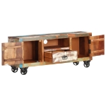 Mobile Porta TV 120x30x50 cm in Legno Massello di Recupero