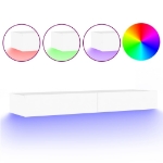 Mobile Porta TV con Luci LED Bianco 120x35x15,5 cm