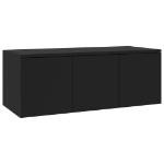 Mobile Porta TV Nero 80x34x30 cm in Legno Multistrato