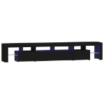Mobile Porta TV con Luci LED Nero 230x36,5x40 cm