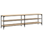 Mobile TV Rovere Sonoma 180x30x50cm Legno Multistrato e Metallo