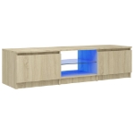 Mobile Porta TV con Luci LED Rovere Sonoma 140x40x35,5 cm