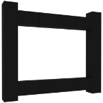 Set Mobili Porta TV 8pz Nero in Legno Multistrato