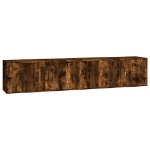 Mobili Porta TV a Parete 2 pz Rovere Fumo 100x34,5x40 cm