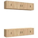 Set di Mobili Porta TV 6 pz Rovere Sonoma in Legno Multistrato