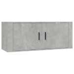 Mobile Porta TV a Parete Grigio cemento 100x34,5x40 cm