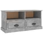 Mobile Porta TV Grigio Cemento 93x35,5x45cm Legno Multistrato