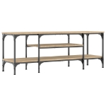 Mobile TV Rovere Sonoma 121x35x45 cm Legno Multistrato e Ferro