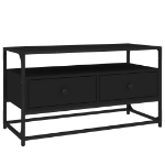 Mobile Porta TV Nero 80x35x45 cm in Legno Multistrato
