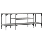 Mobile TV Grigio Sonoma 121x35x45 cm Legno Multistrato e Ferro