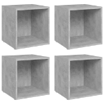 Mobili Porta TV 4pz Grigio Cemento 37x35x37cm Legno Multistrato