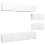 Set Mobile TV 6 pz Bianco in Truciolato