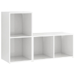 Mobili Porta TV 2 pz Bianco Lucido 72x35x36,5 cm in Truciolato