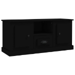 Mobile Porta TV Nero 100x35,5x45 cm in Legno Multistrato