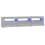 Mobile Porta TV con Luci LED Grigio Sonoma 180x35x40 cm